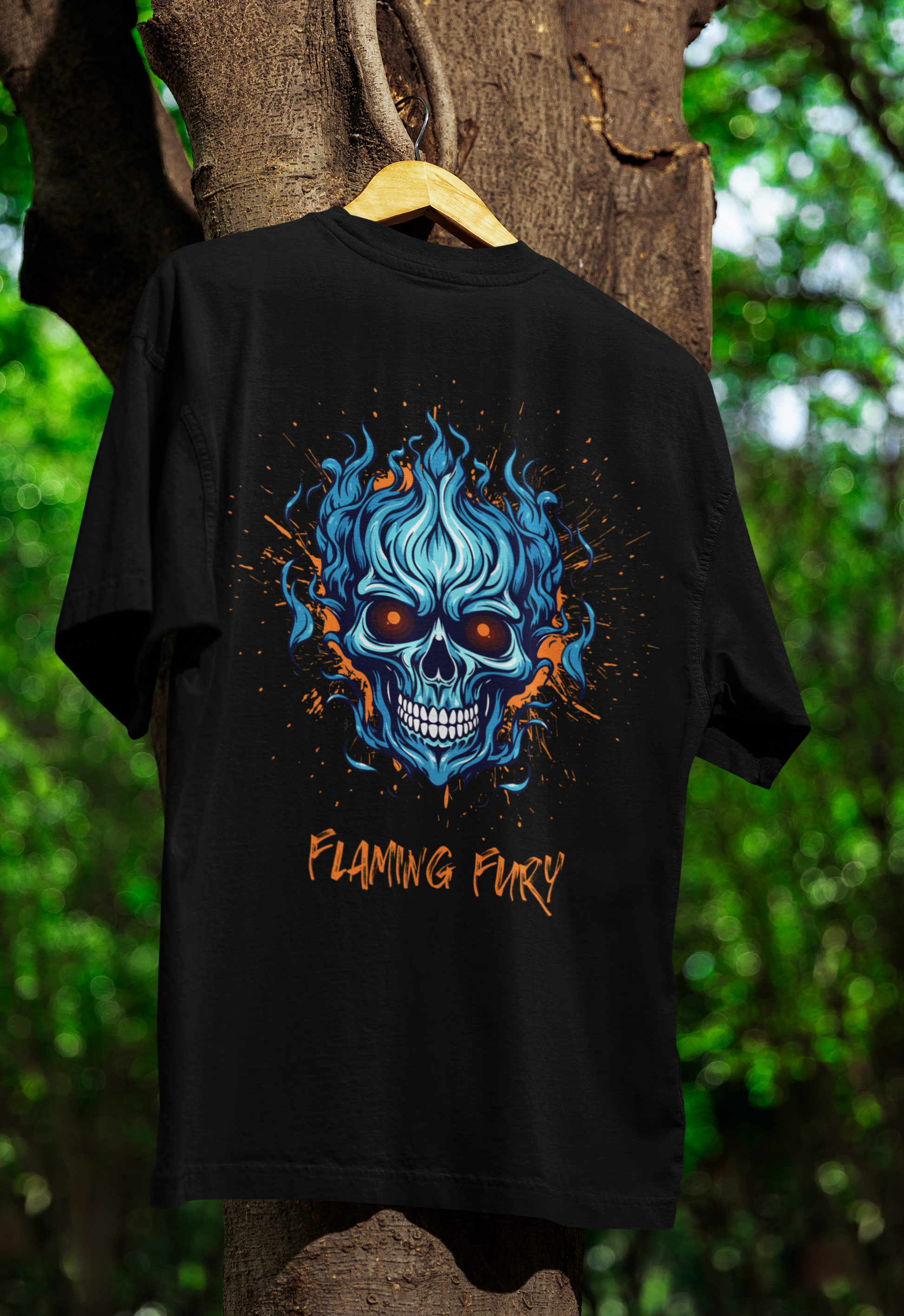 Inferno Skull - Unisex Oversized T-Shirt