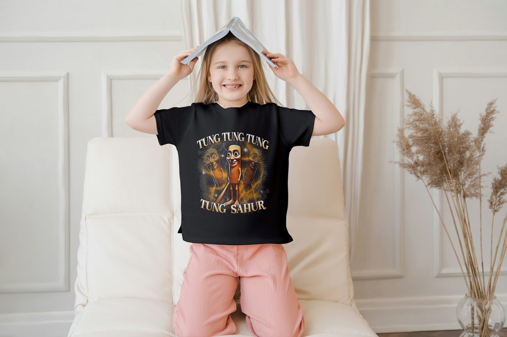 Tung Tung Tung Shaurrr Italian Brainrot Kids Tshirt