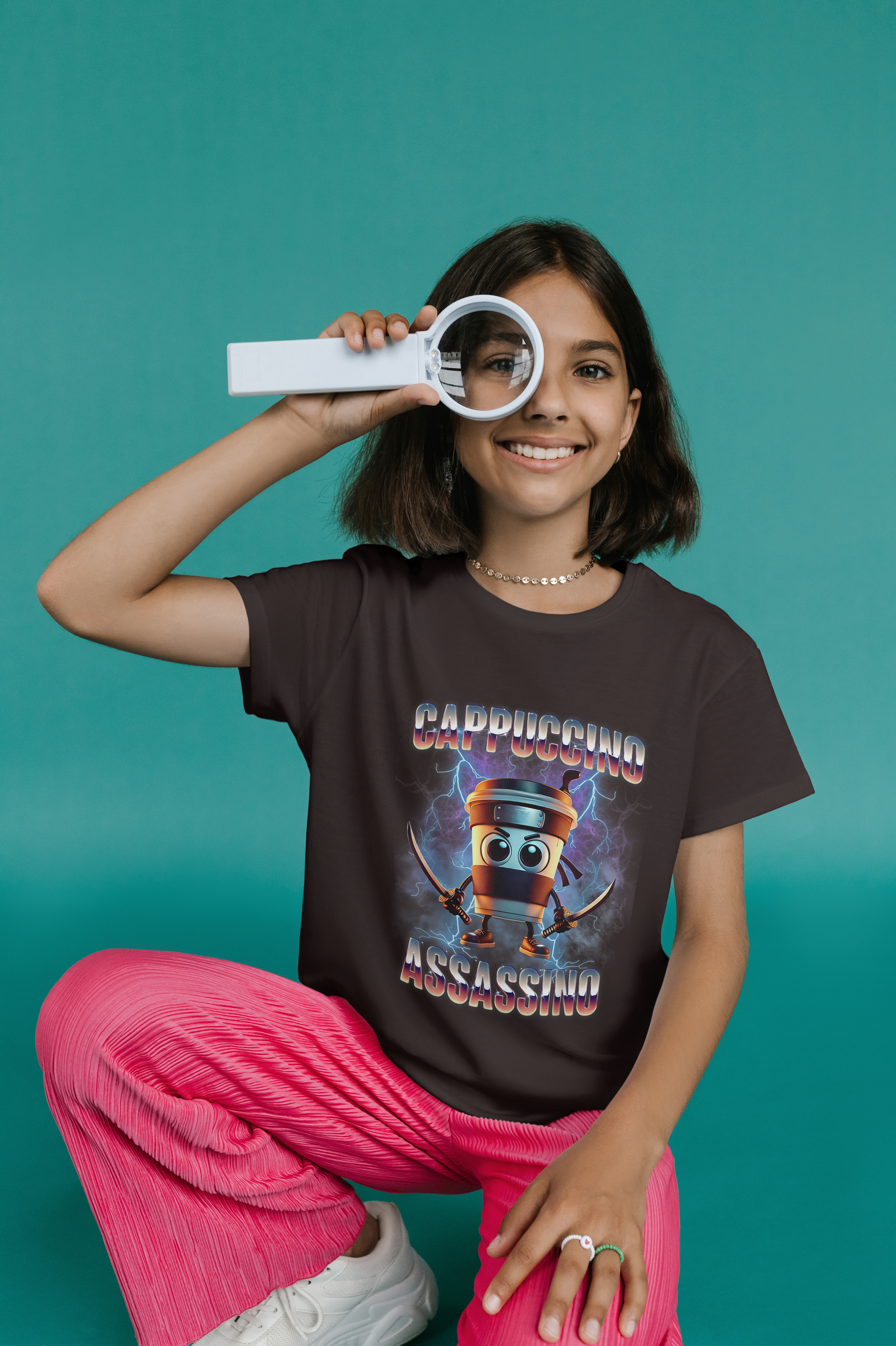 Cappuccino Assassino Italian Brainrot Kids Tshirt