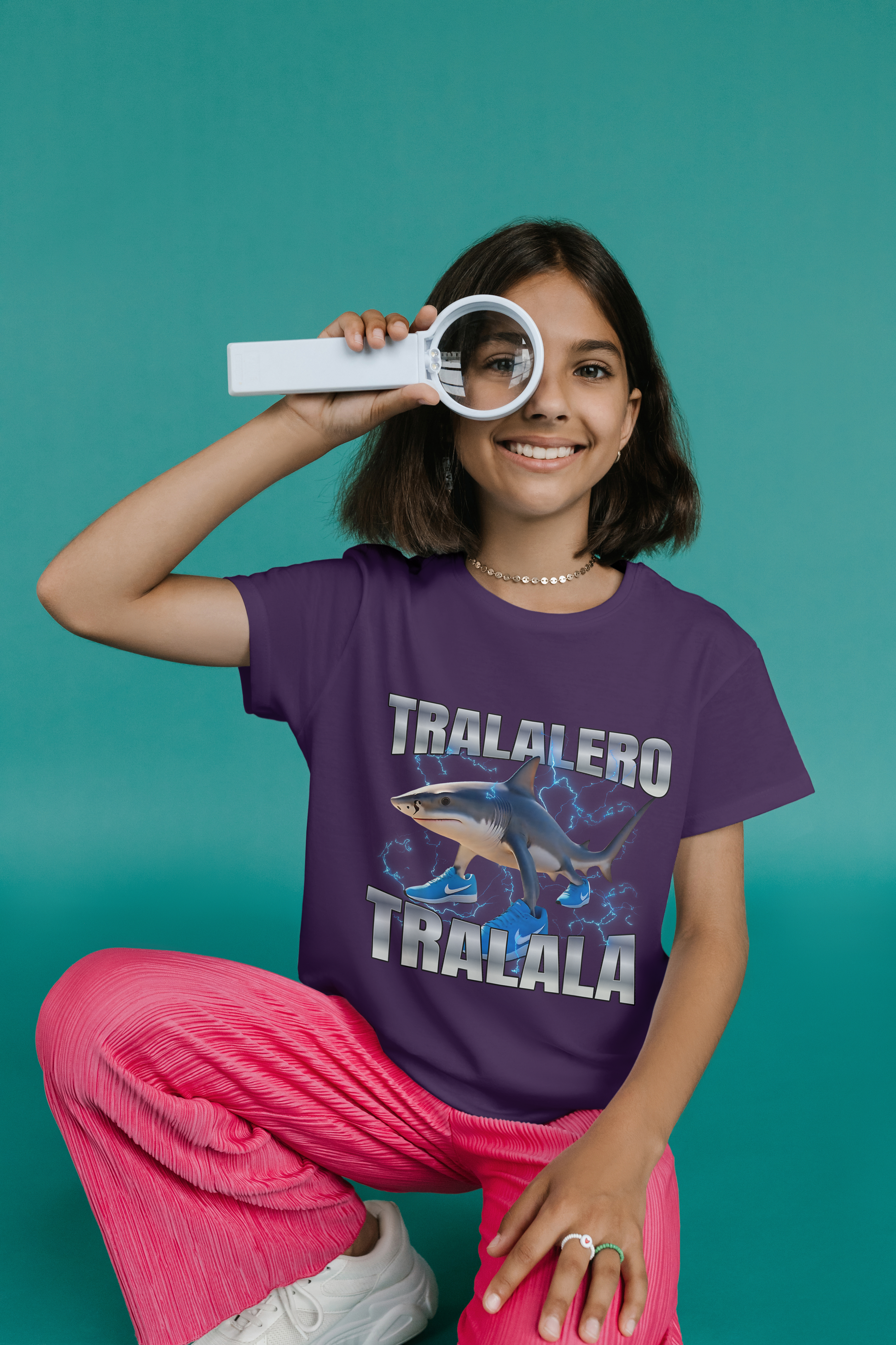 Tralalero Tralala Italian Brainrot Kids Tshirt
