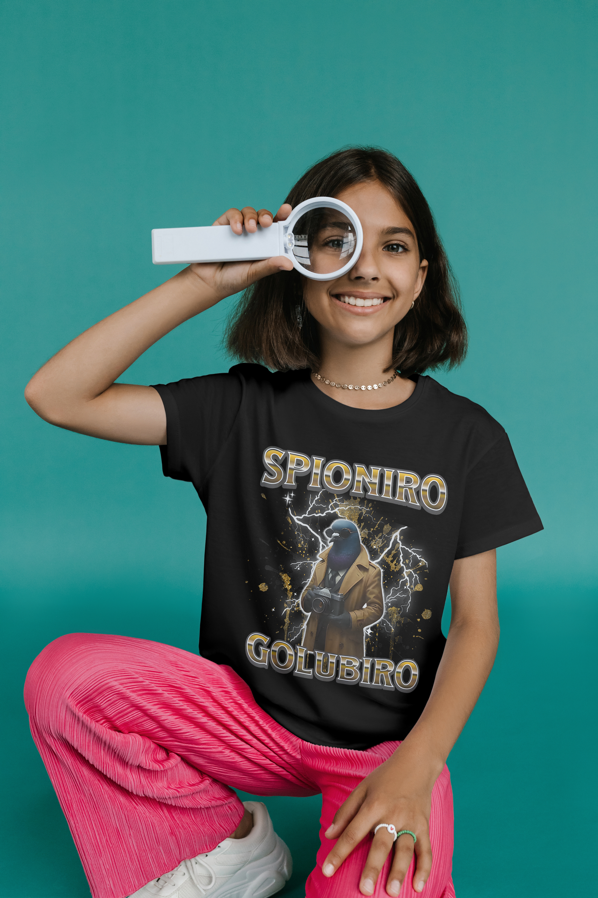 Spioniro Columbiro Italian Brainrot Kids Tshirt