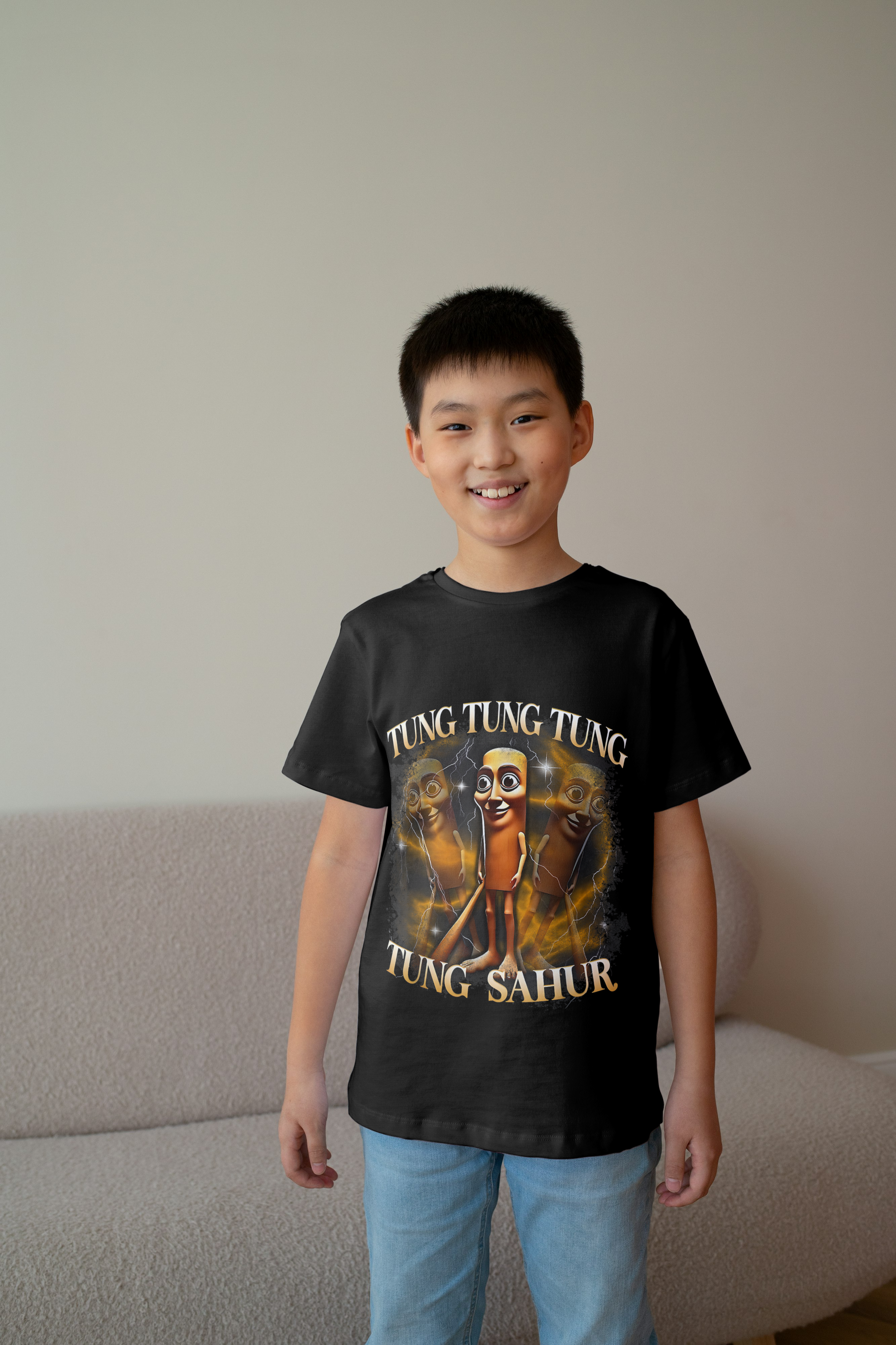 Tung Tung Tung Shaurrr Italian Brainrot Kids Tshirt