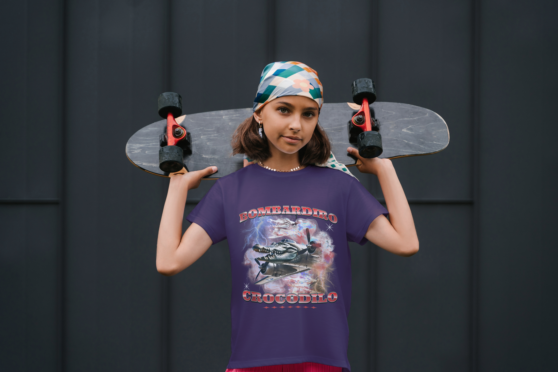 Bombardiro Crocodilo Italian Brainrot Kids Tshirt