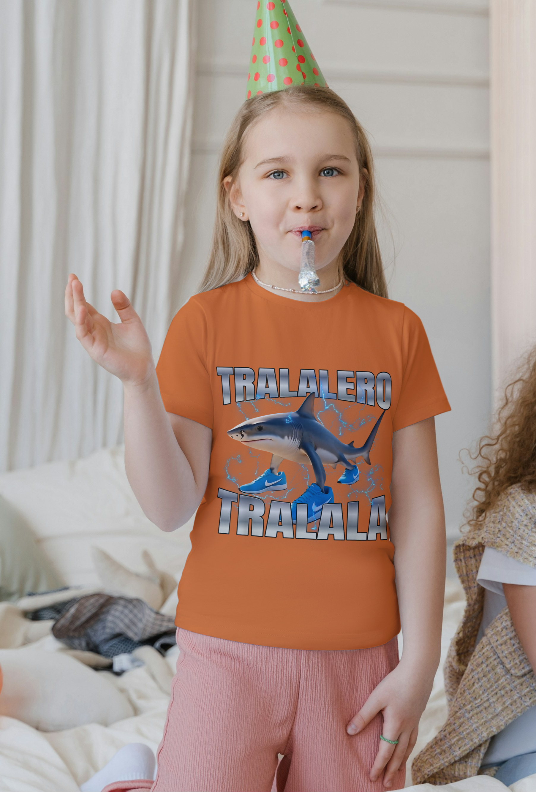 Tralalero Tralala Italian Brainrot Kids Tshirt