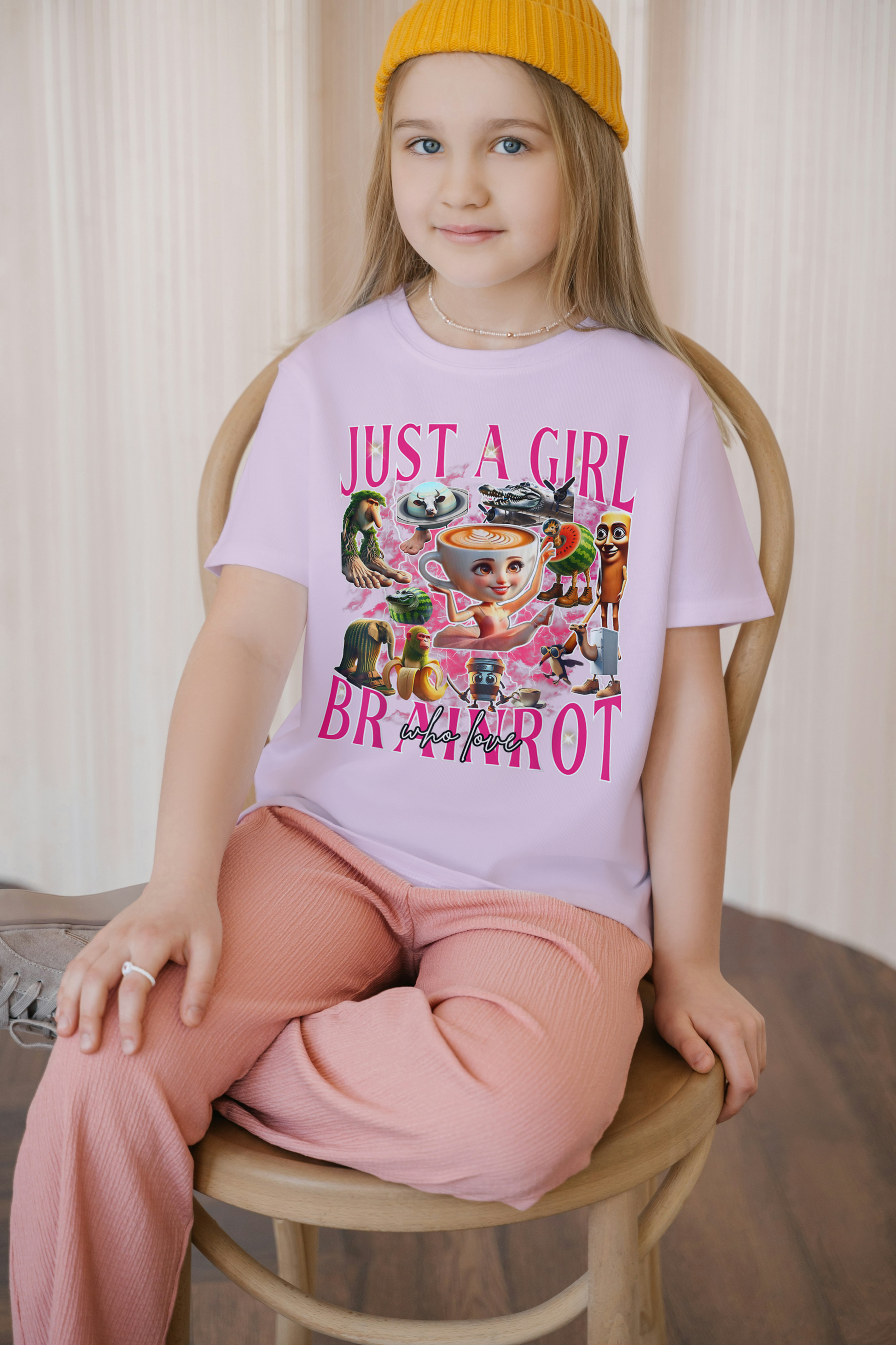 Ballerina Cappuccina Italian Brainrot Kids Tshirt
