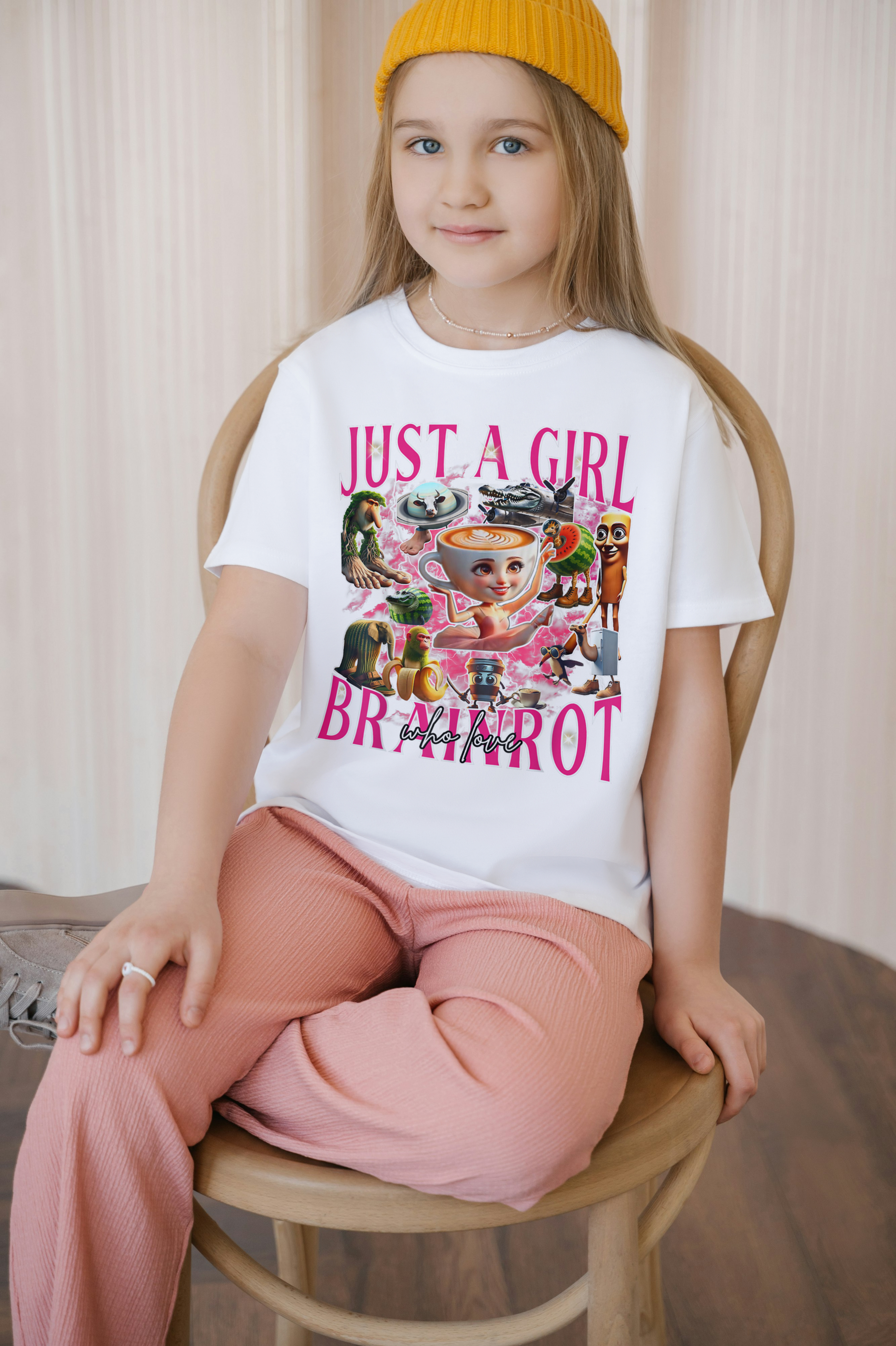Ballerina Cappuccina Italian Brainrot Kids Tshirt