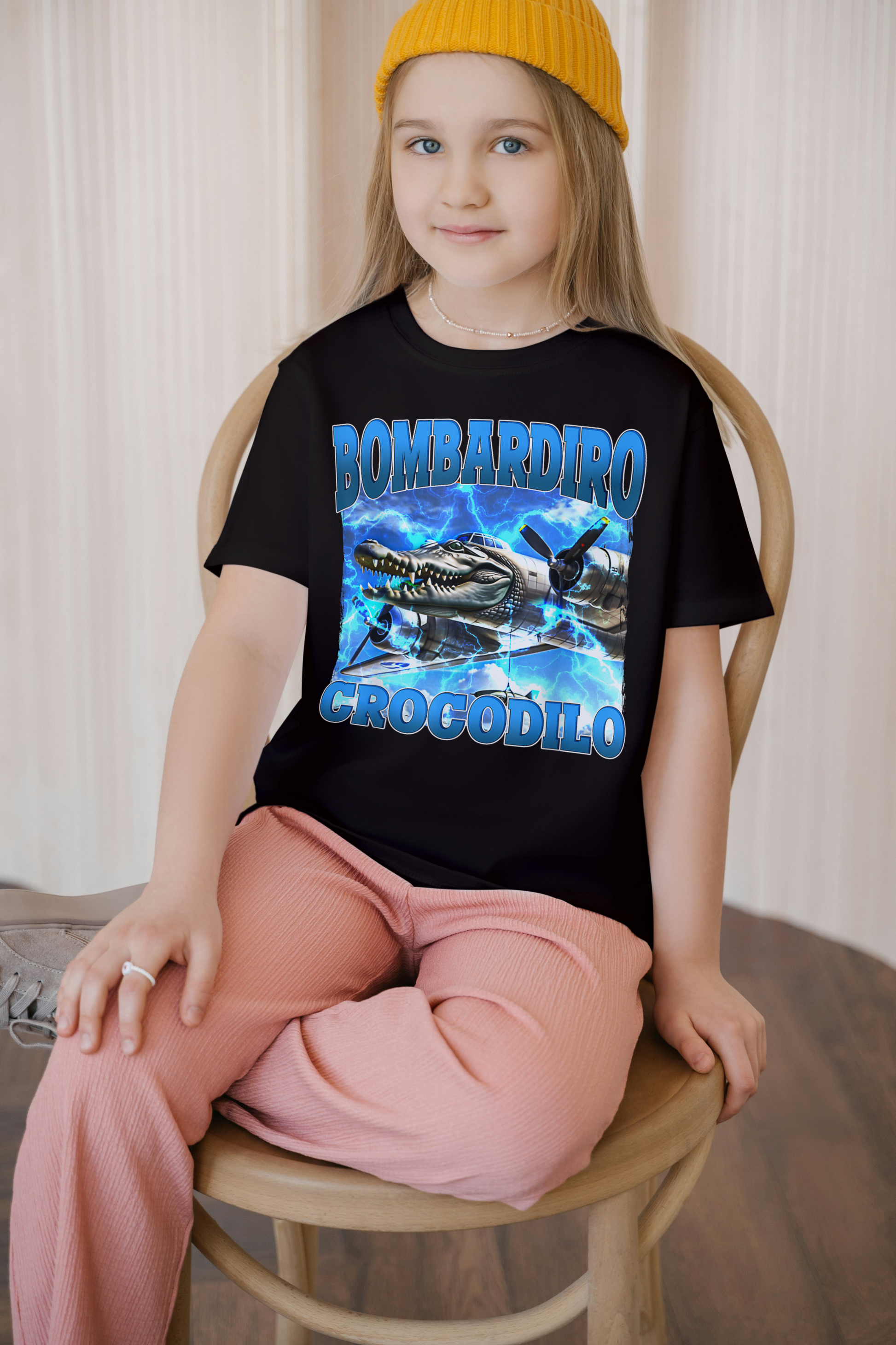 Bombardiro Crocodilo Italian Brainrot Kids Tshirt