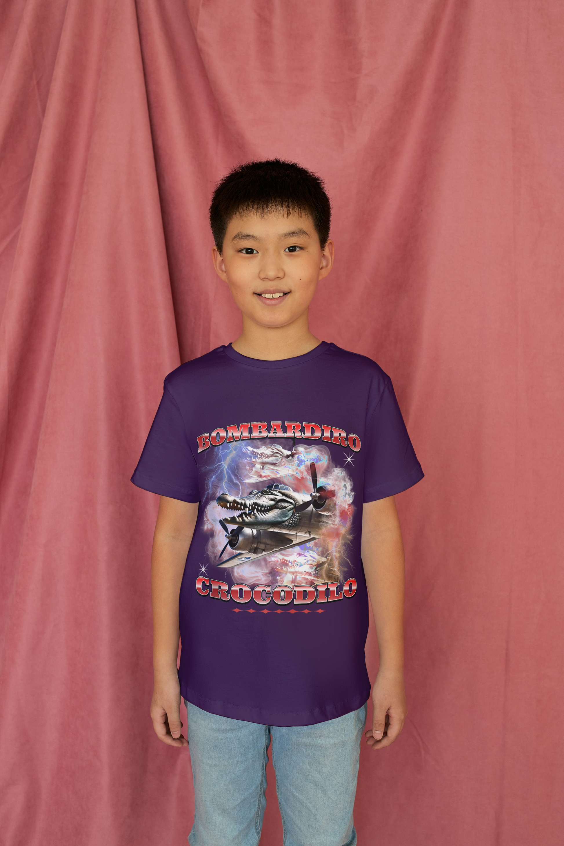 Bombardiro Crocodilo Italian Brainrot Kids Tshirt