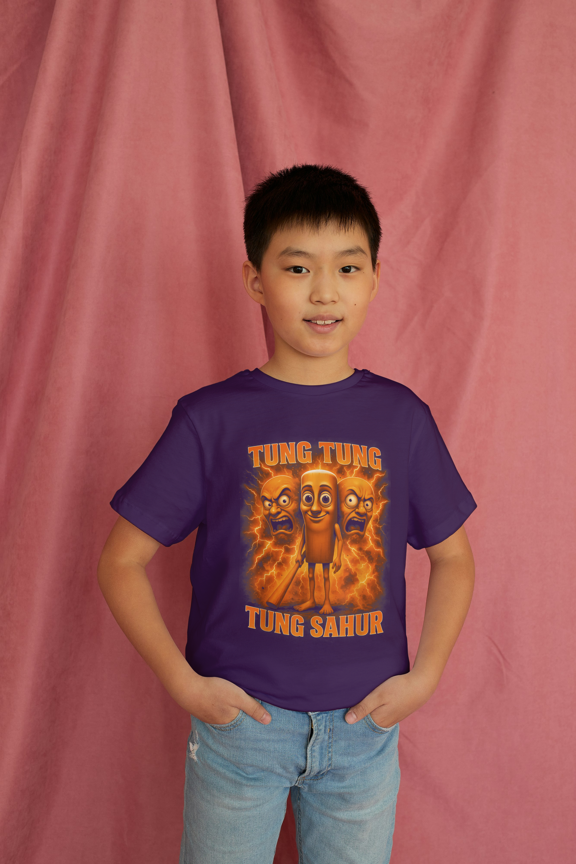 Tung Tung Tung Sahur Italian Brainrot Kids T-Shirt