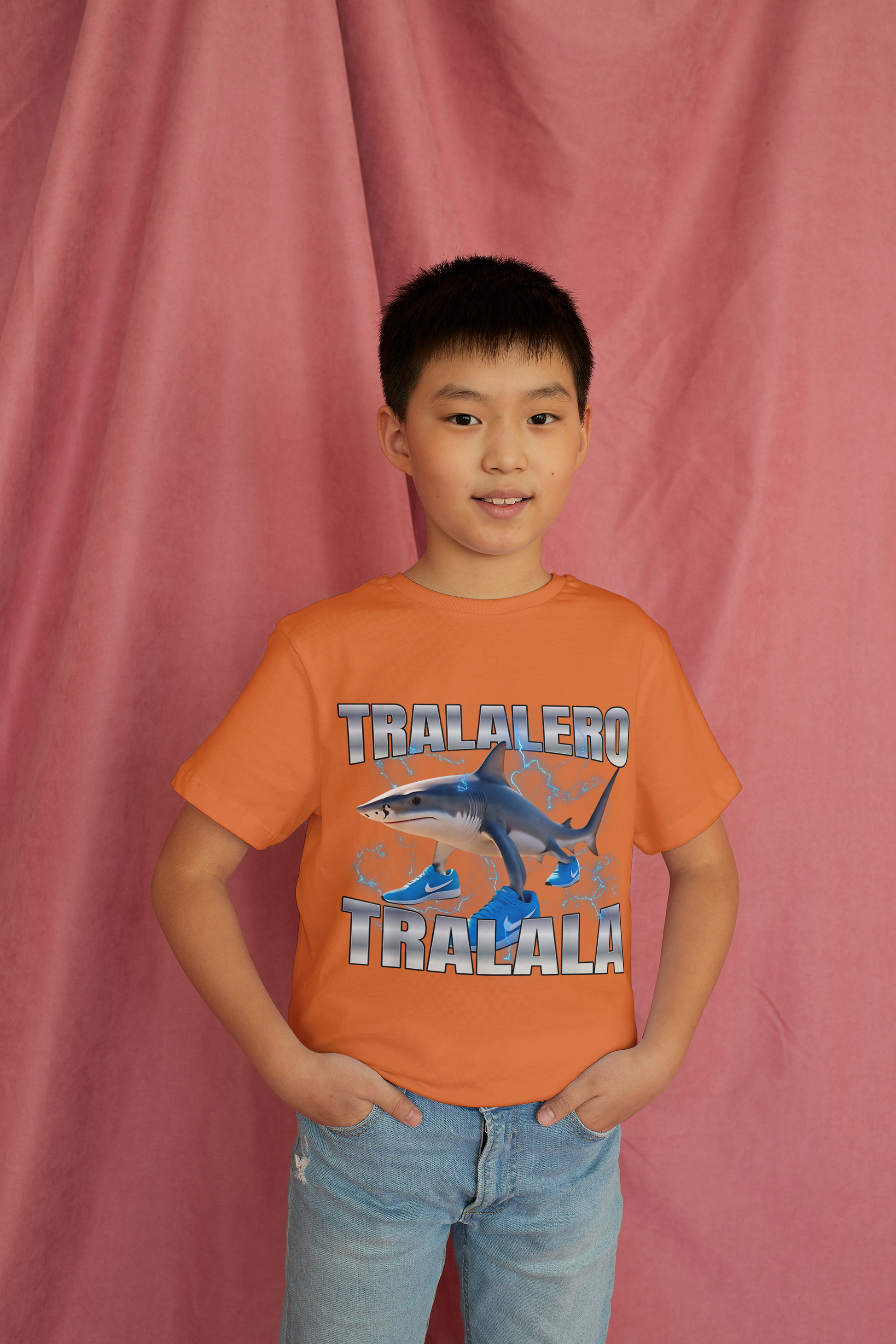 Tralalero Tralala Italian Brainrot Kids Tshirt