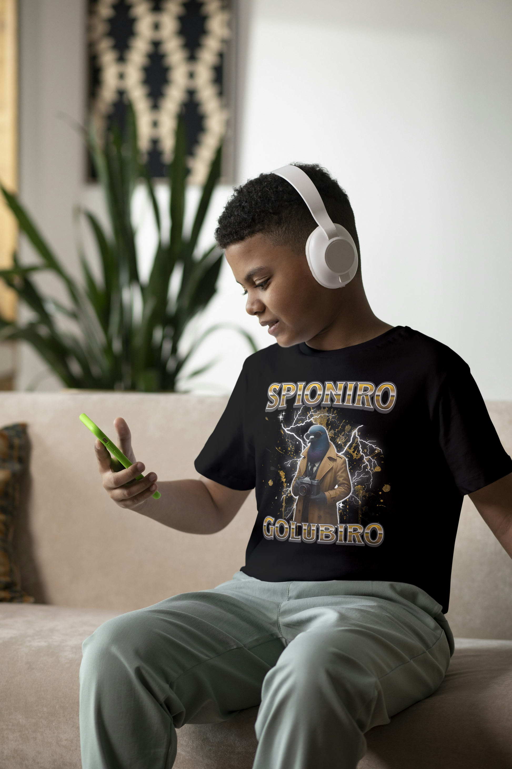 Spioniro Columbiro Italian Brainrot Kids Tshirt