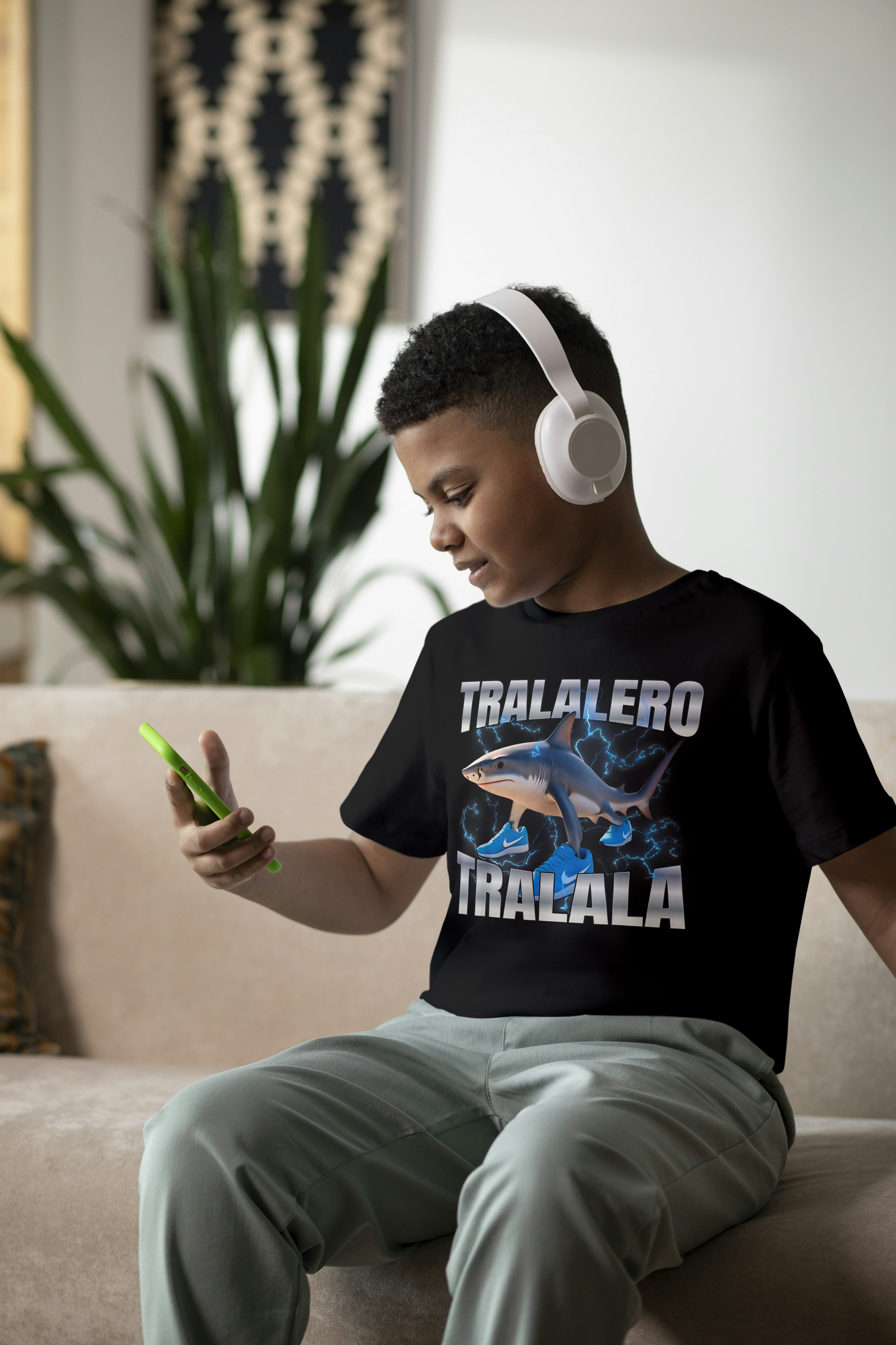 Tralalero Tralala Italian Brainrot Kids Tshirt