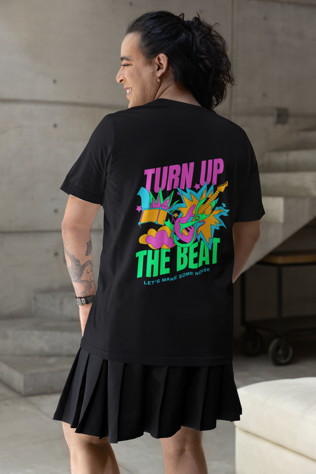 Turn Up the Beat - Unisex Oversized T-Shirt