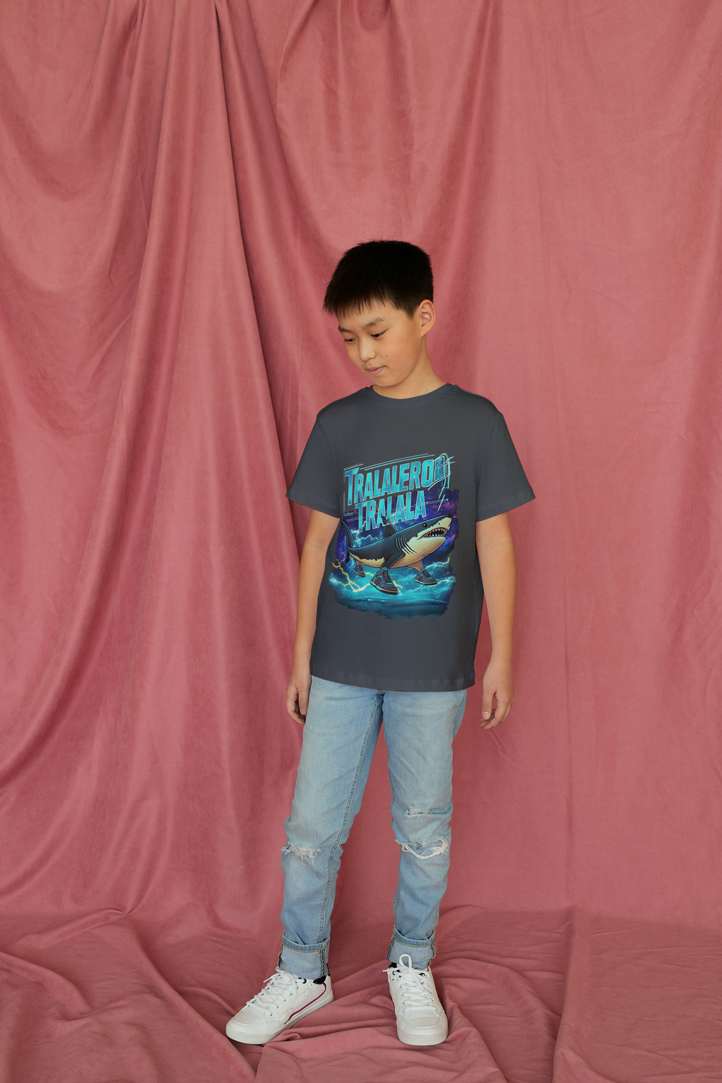 Tralalero Tralala Italian Brainrot Kids Tshirt
