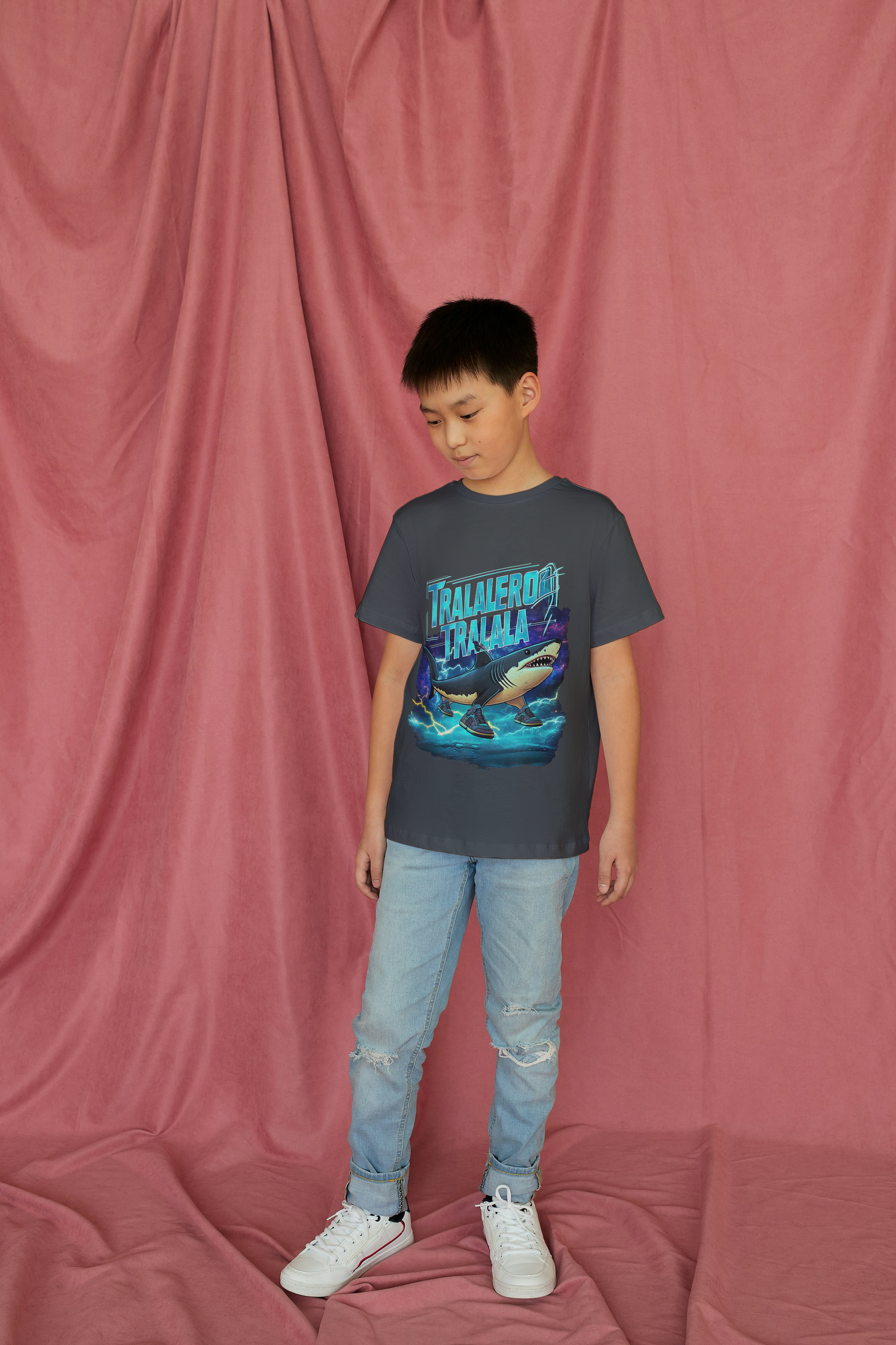 Tralalero Tralala Italian Brainrot Kids Tshirt