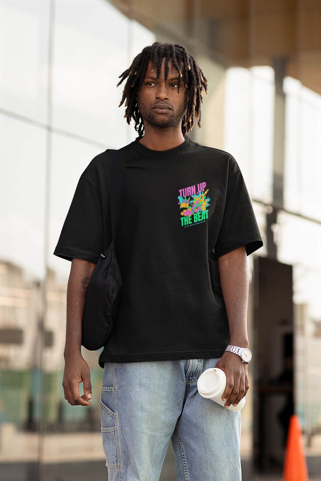 Turn Up the Beat - Unisex Oversized T-Shirt