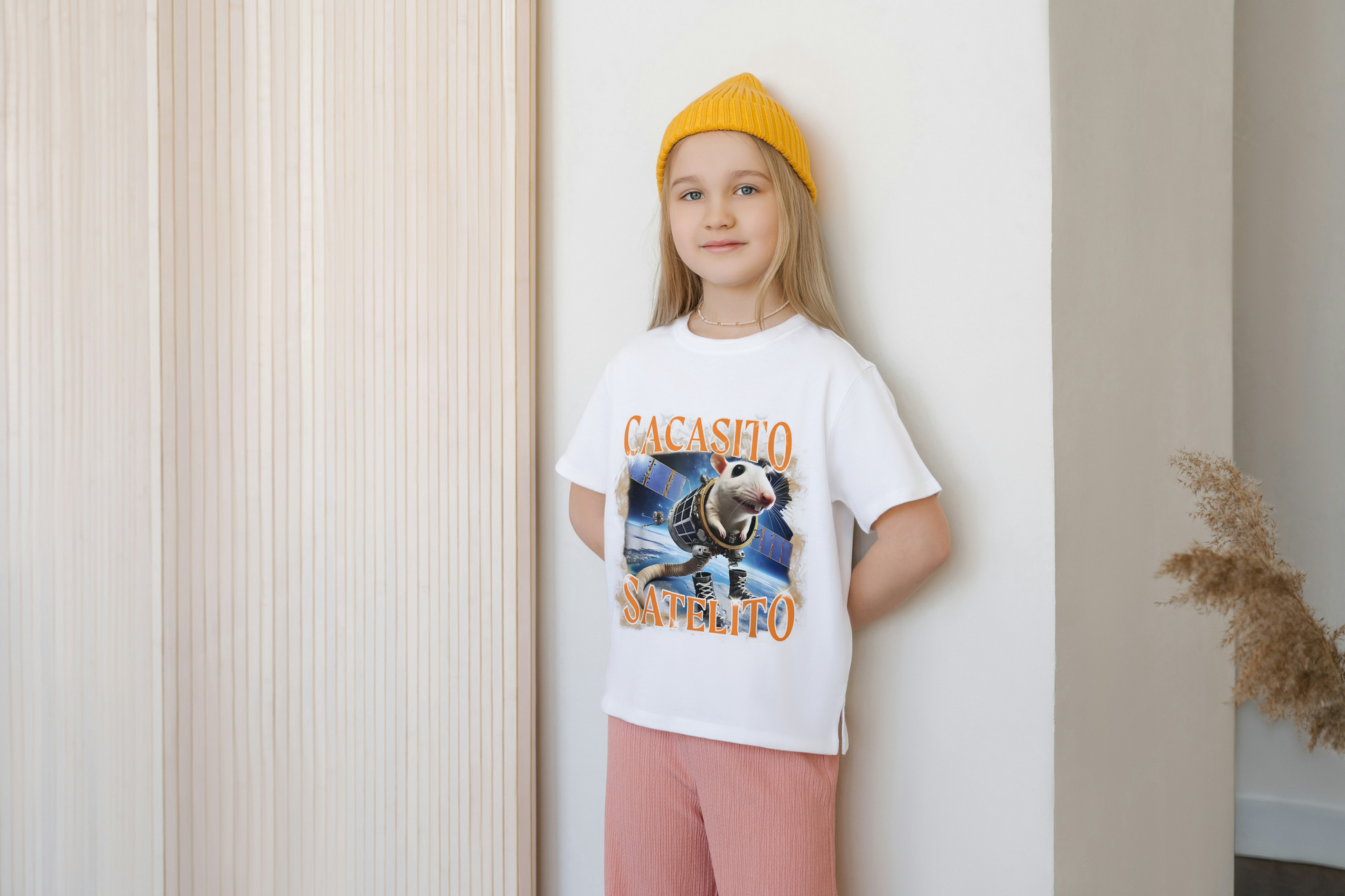 Cacasito Satelito Italian Brainrot Kids Tshirt