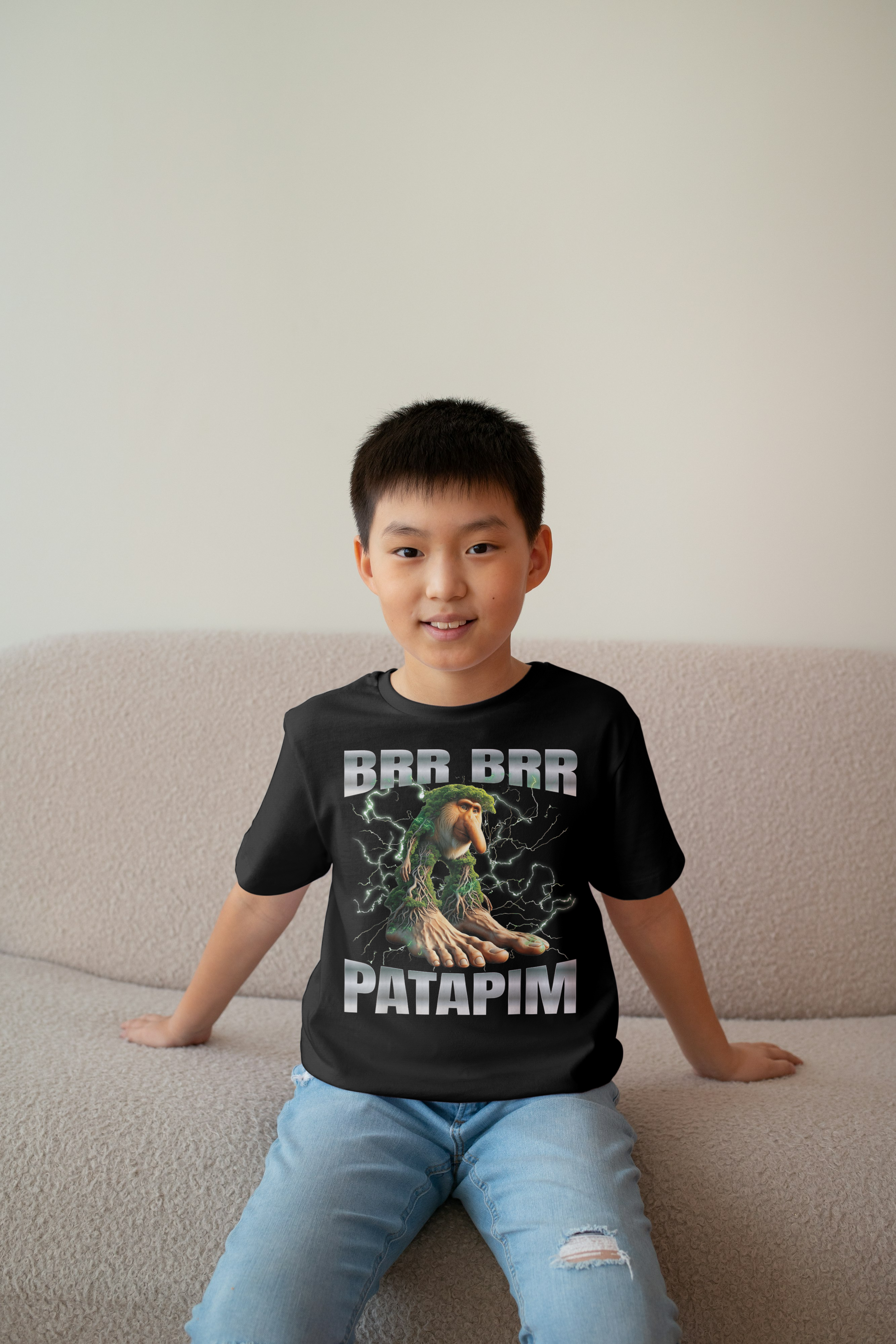 Brr Brr Patapim Italian Brainrot Kids Tshirt