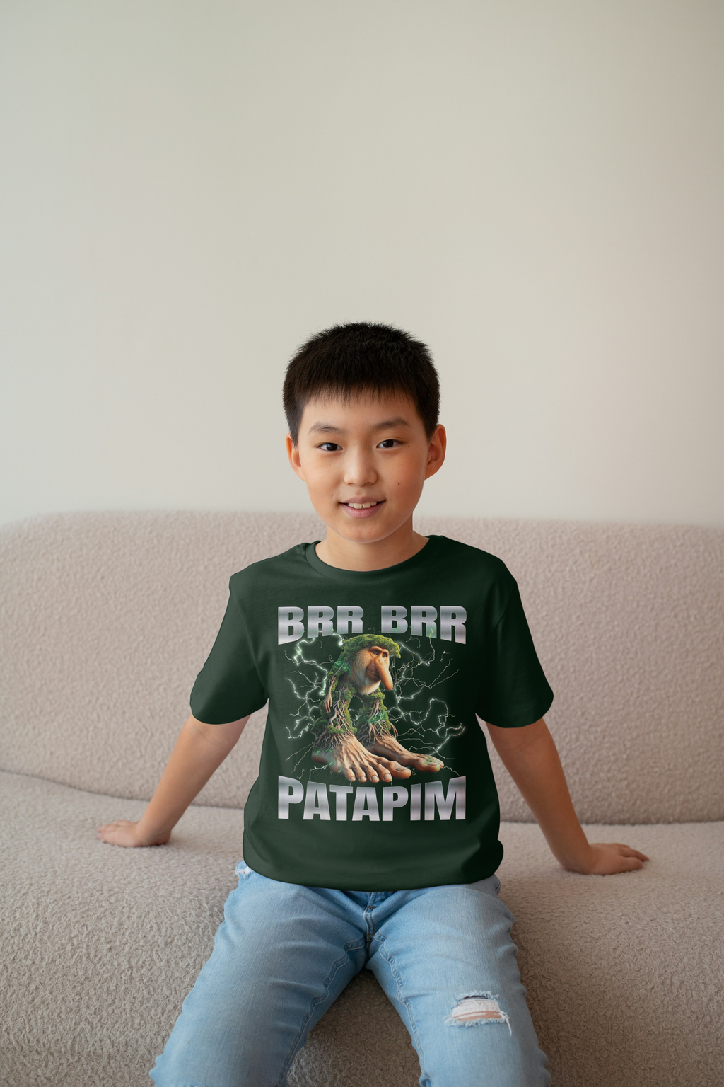 Brr Brr Patapim Italian Brainrot Kids Tshirt