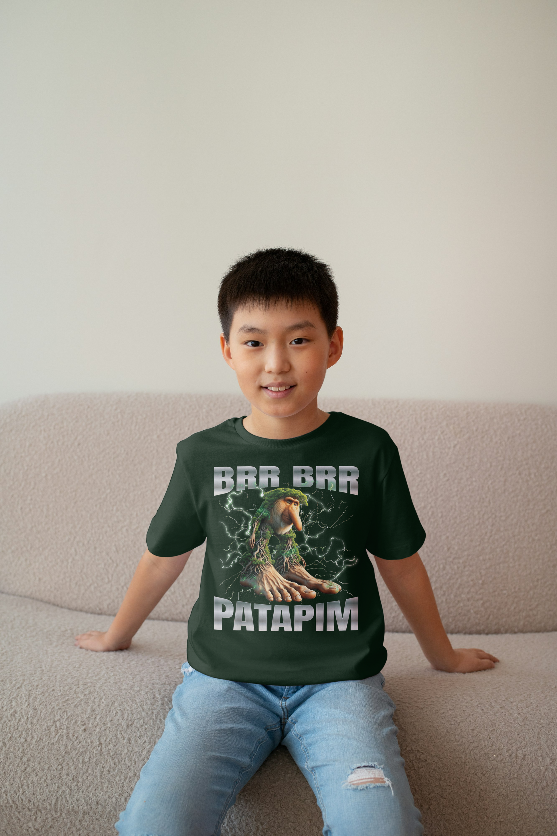 Brr Brr Patapim Italian Brainrot Kids Tshirt