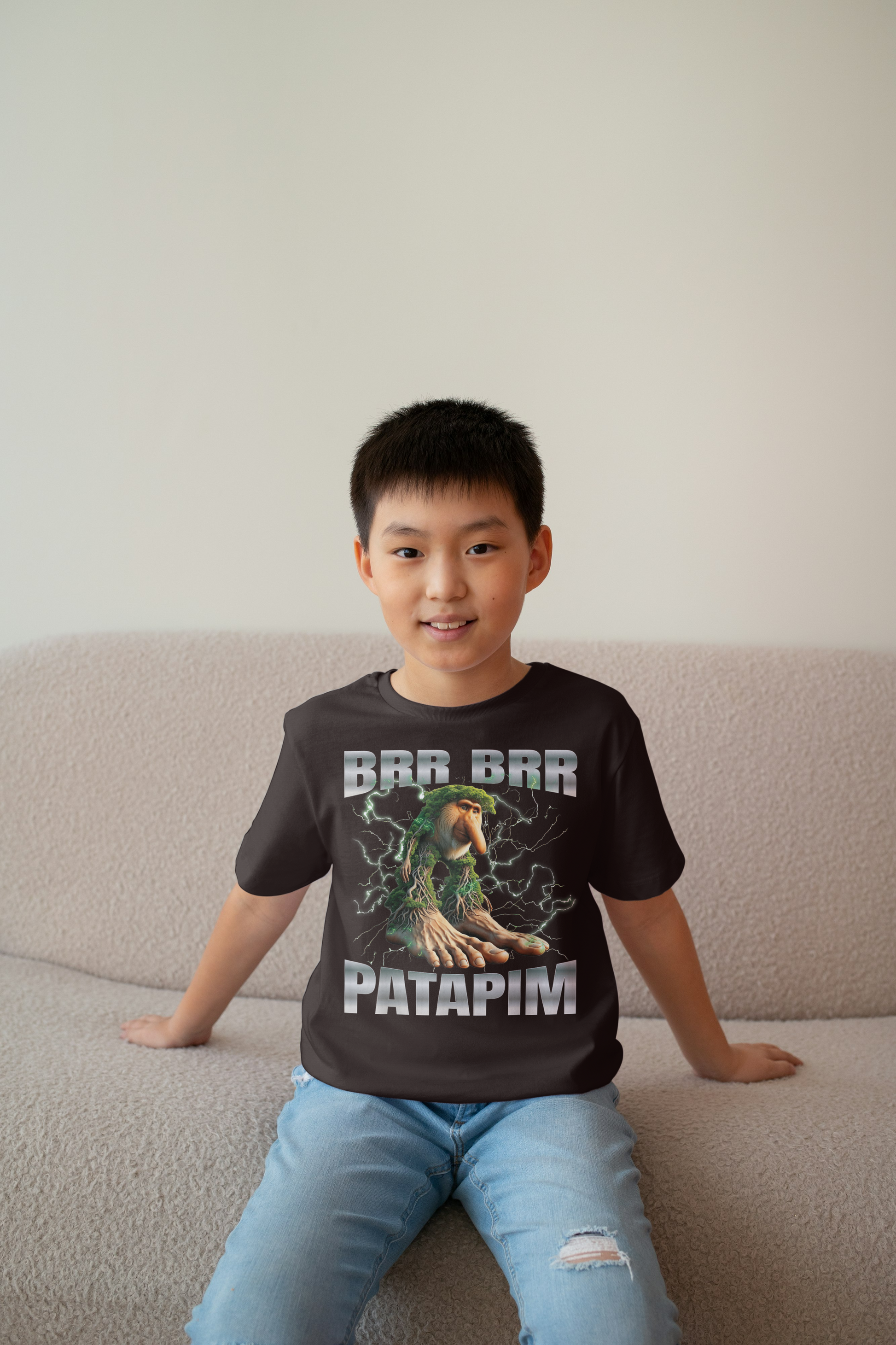 Brr Brr Patapim Italian Brainrot Kids Tshirt